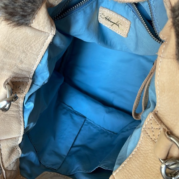 Anthropologie Miss Albright Plateau Faux Fur Leather Tote Crossbody Bag - Picture 6 of 11